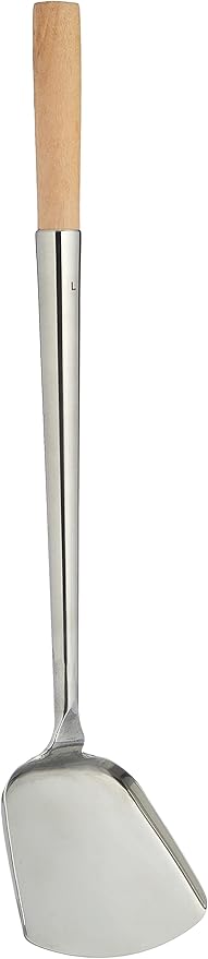 Wok-Kelle mit flachem Boden & Holzgriff 49cm