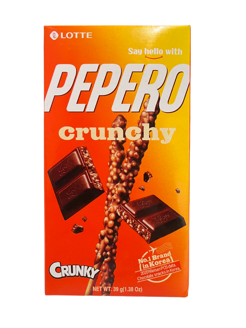 Lotte - Pepero Crunchy Schokolade Keksstange - 39g