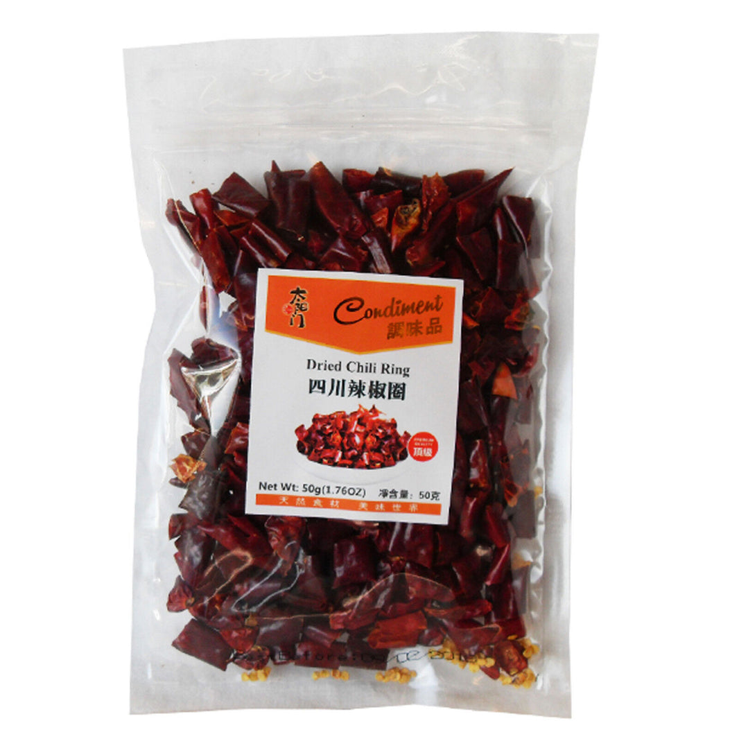 50g getrockneter geschnittener roter Chili Condiment Dried Chilli Ring