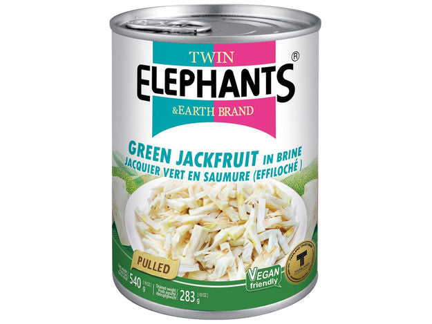 Twin Elephants - grüne Jackfrucht in kleine Stücke - 540g / ATG 283g