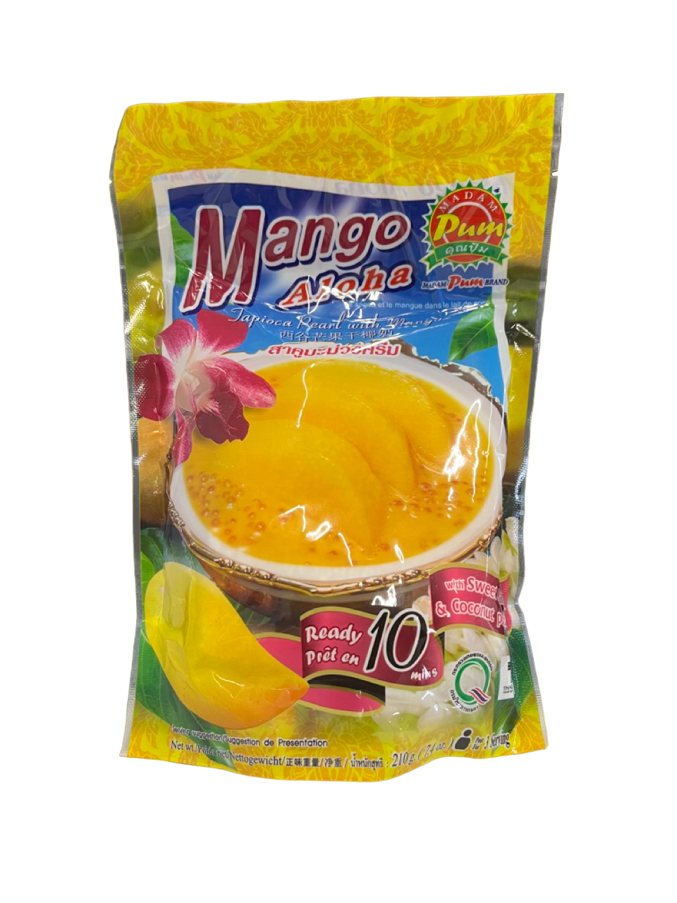 Mango Aloha Tapioka Perlen Instant Thai Madam Pum 210g