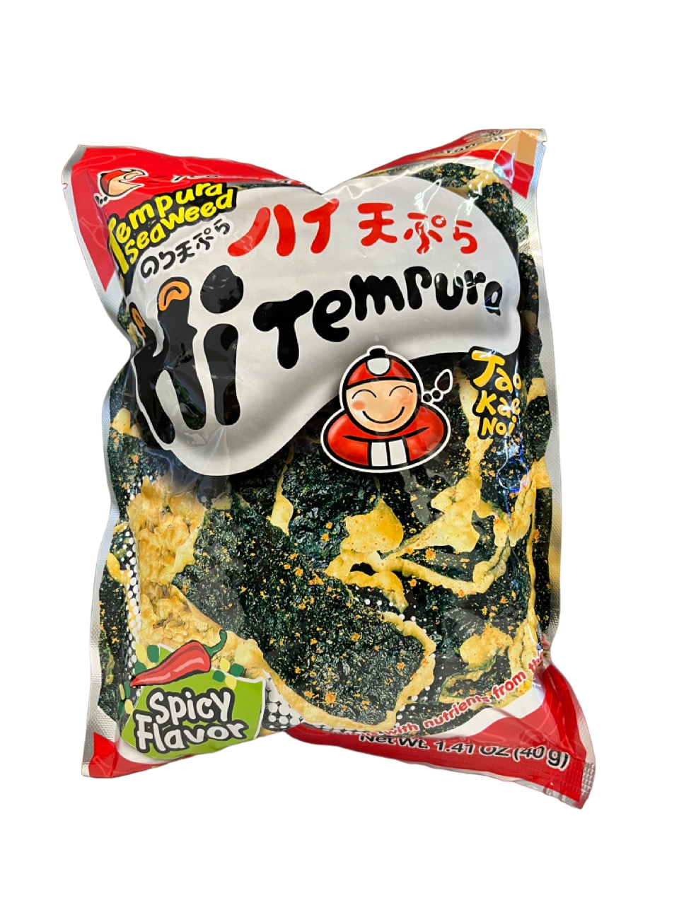 Tao Kae Noi - Tempura Seetangblätter scharf Rot - 40g