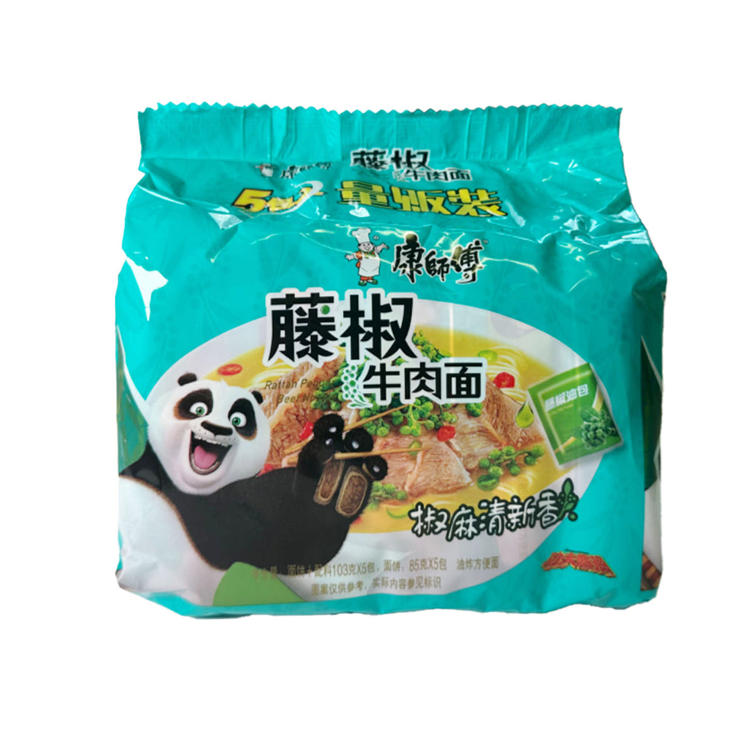 Meister Kong - grüner Sichuan-Pfeffer Beef Instantnudeln - 5x103g