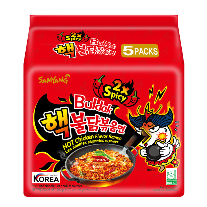 Samyang - 2x spicy Hot Chicken Instantnudeln- 5x140g