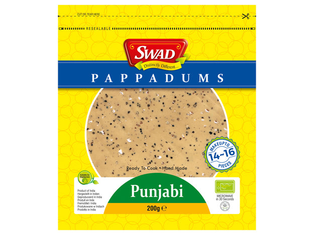 Swad - Pappadums Punjabi Schwarzer Pfeffer - 200g