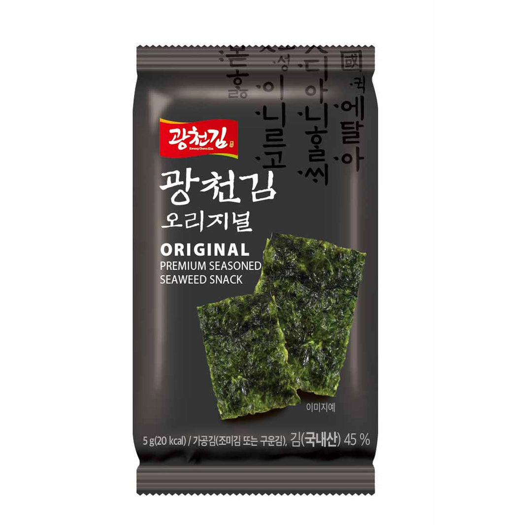 Kwangcheon - Seetang geröstet, getrocknet und gewürzt - 8x5g