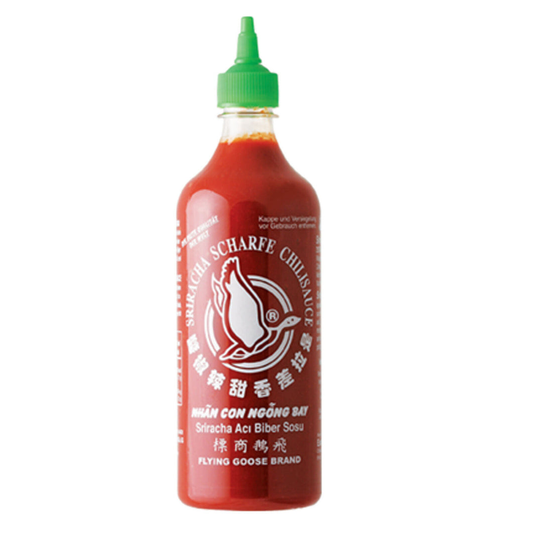 730ml scharfe Sriracha Chilisauce mit Knoblauch Flying Goose Brand 61% Chili