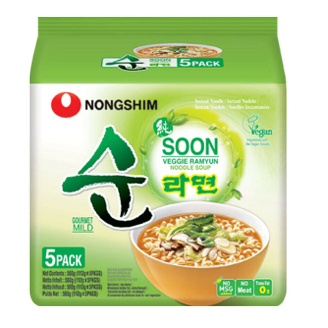 Nongshim - Vegetarische Instant Nudelsuppe - 5x120g