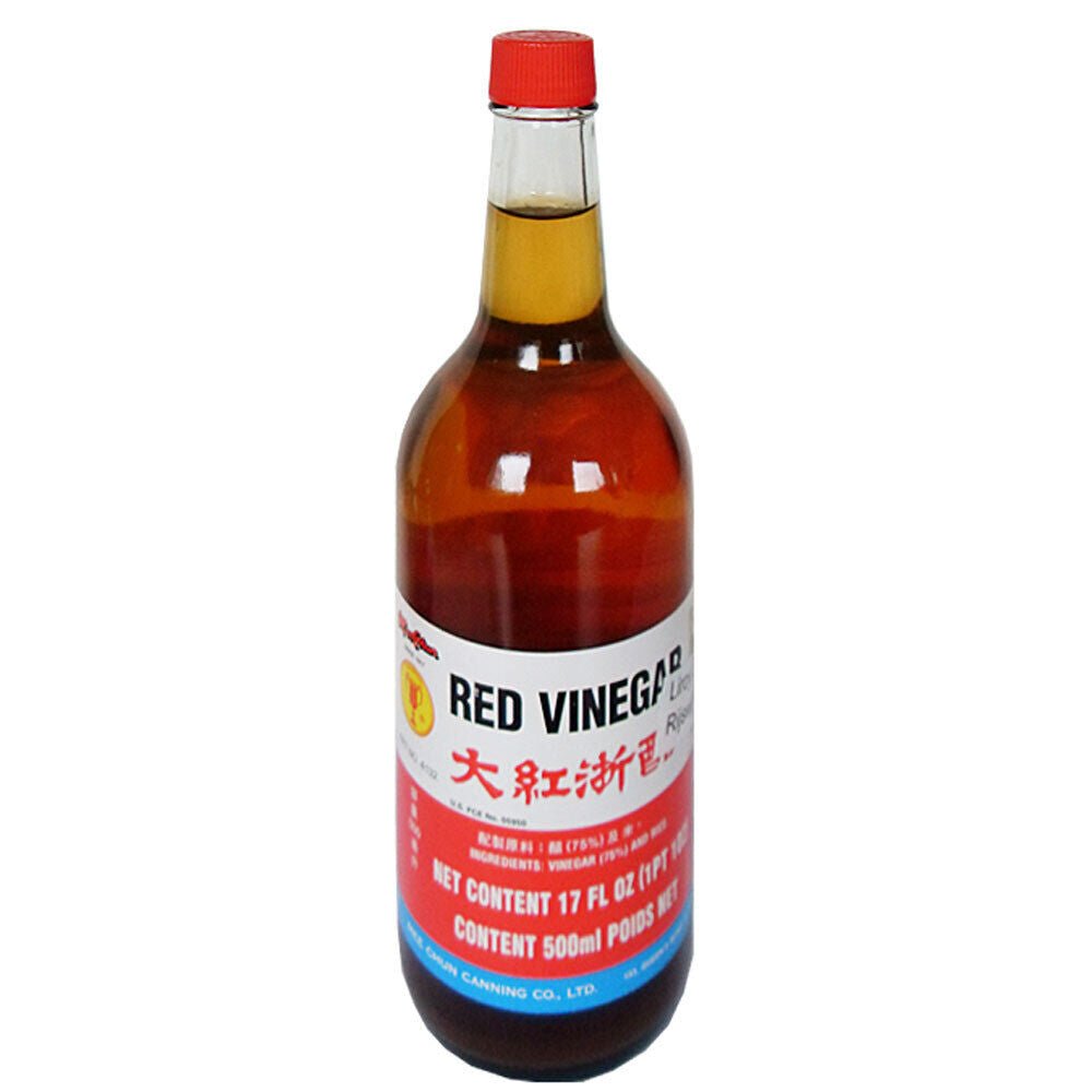 500ml roter Reisessig Mee Chun Red Vinegar  roter Reis Essig Sushiessig Sushi