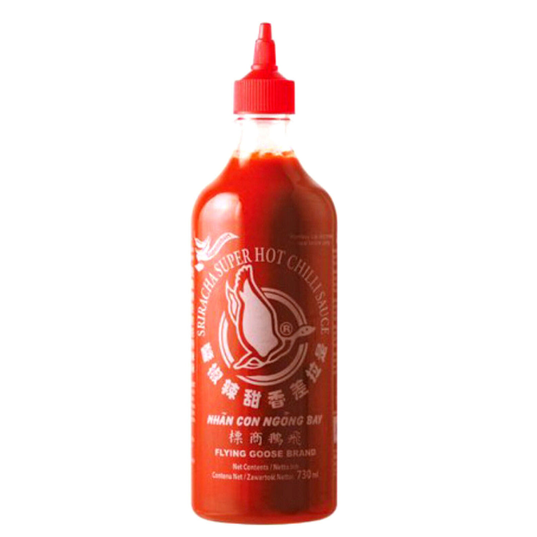 730ml sehr scharfe Sriracha Chilisauce mit Knoblauch Flying Goose Brand 70%Chili