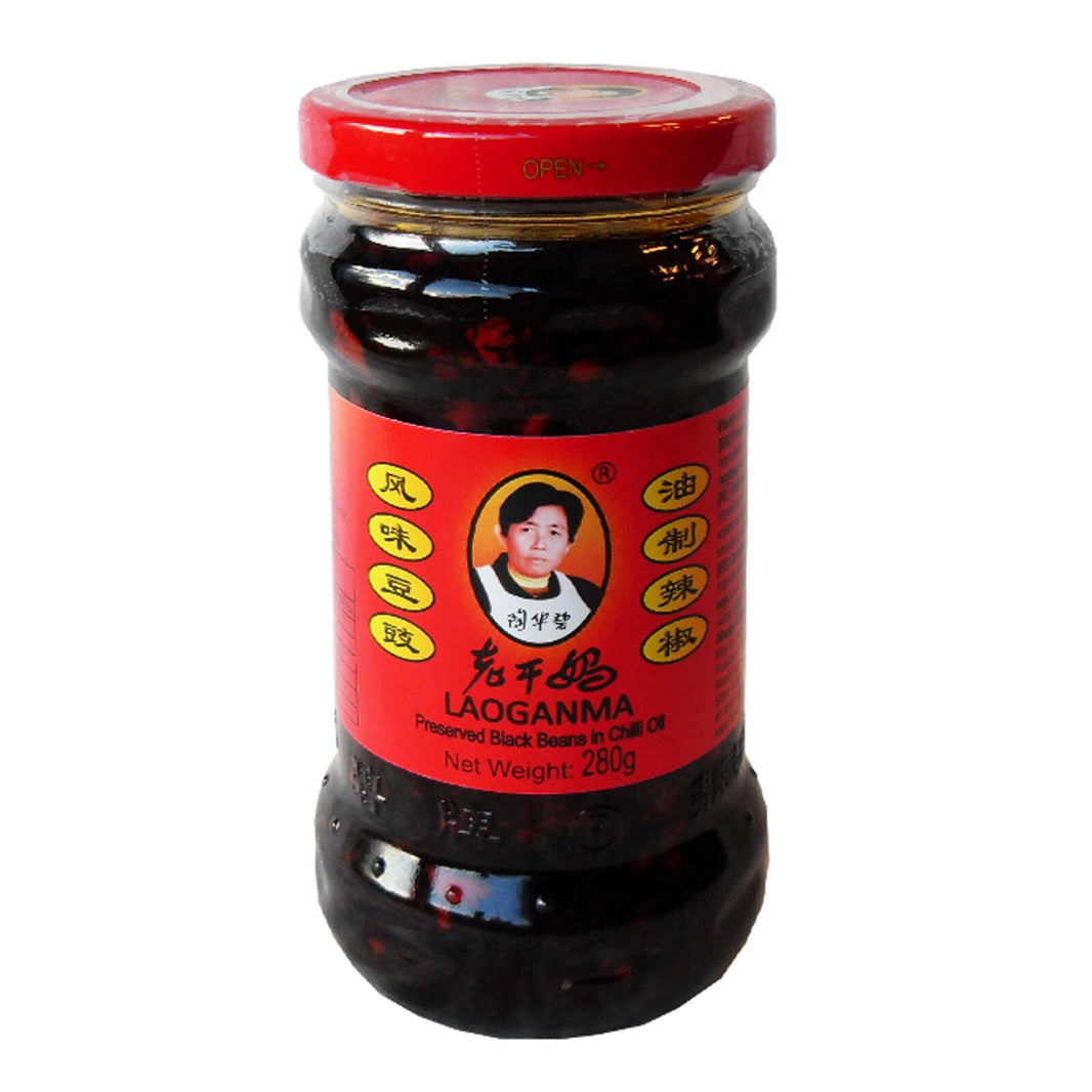 Lao Gan Ma - Schwarze Sojabohnen in Chiliöl - 280g