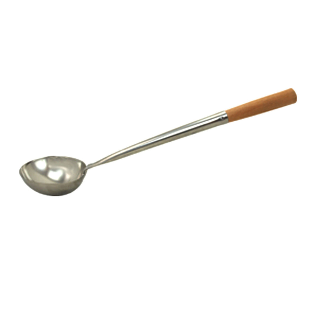 Wok-Kelle mit Holzgriff 47cm Schöpfkelle Kelle Suppenkelle Schöpflöffel