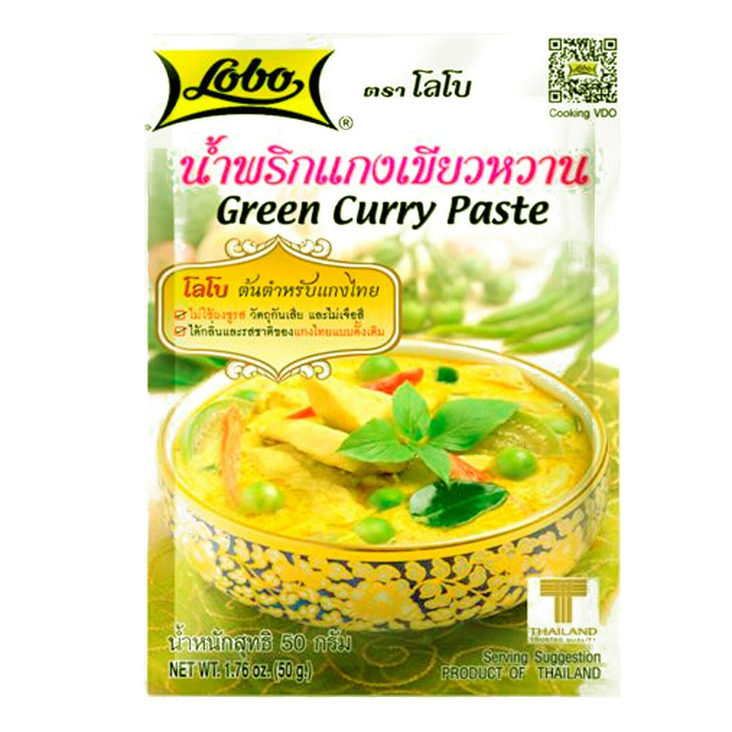 50g  Grüne Curry Paste Lobo Grünes Curry Green Curry paste Gewürzpaste Thailand