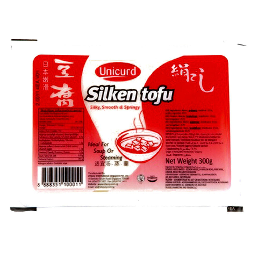 300g Seiden Tofu Unicurd Food Silken Tofu vegetarisch vegane Ernährung rote Box